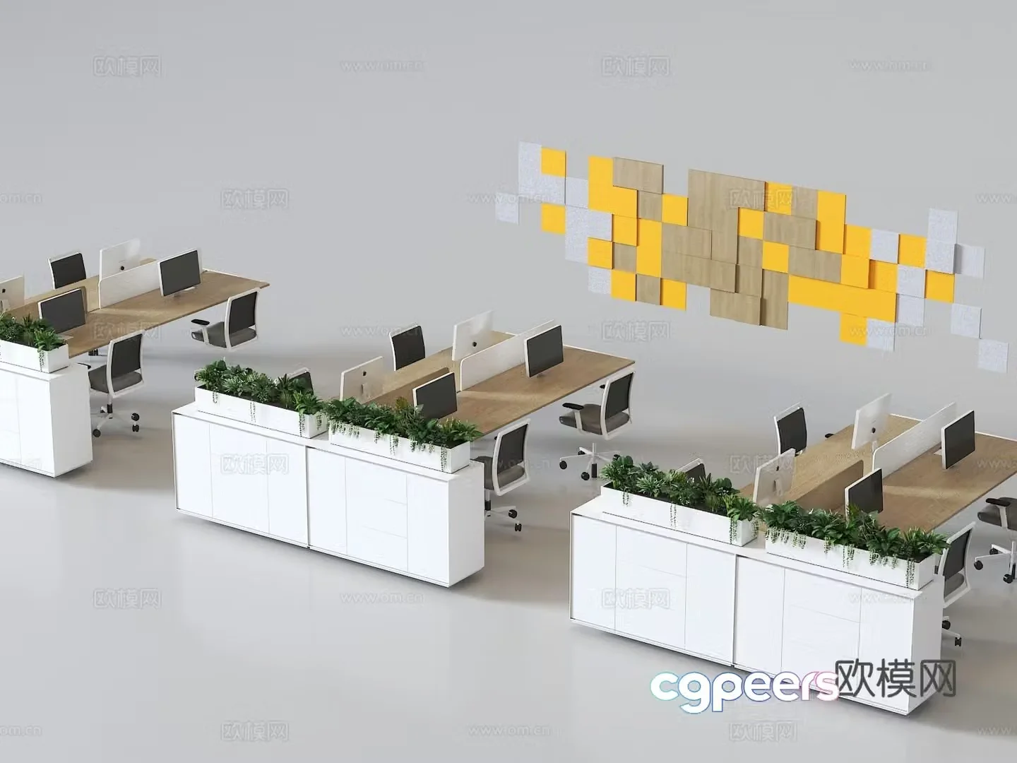 Modern office desk chair 3d model