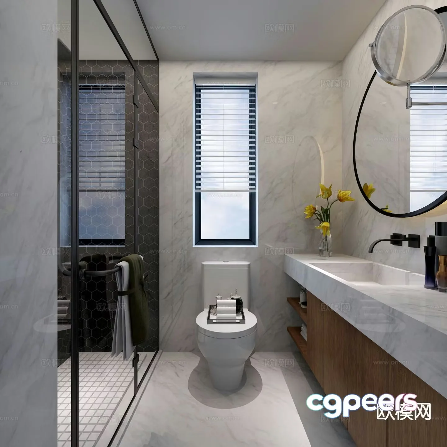 Modern bathroom bathroom 3d model