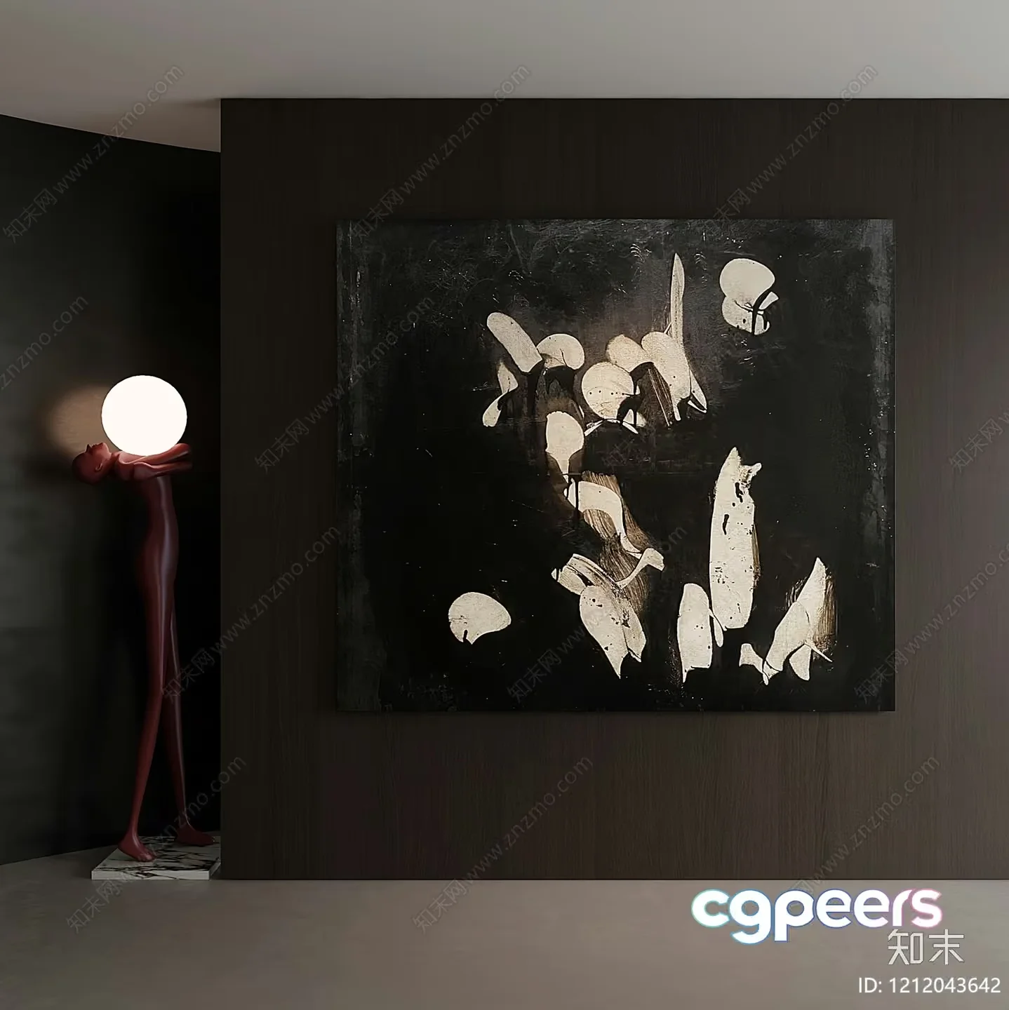 Modern Abstract Painting 3D Model – 20042 – VRAY Render
