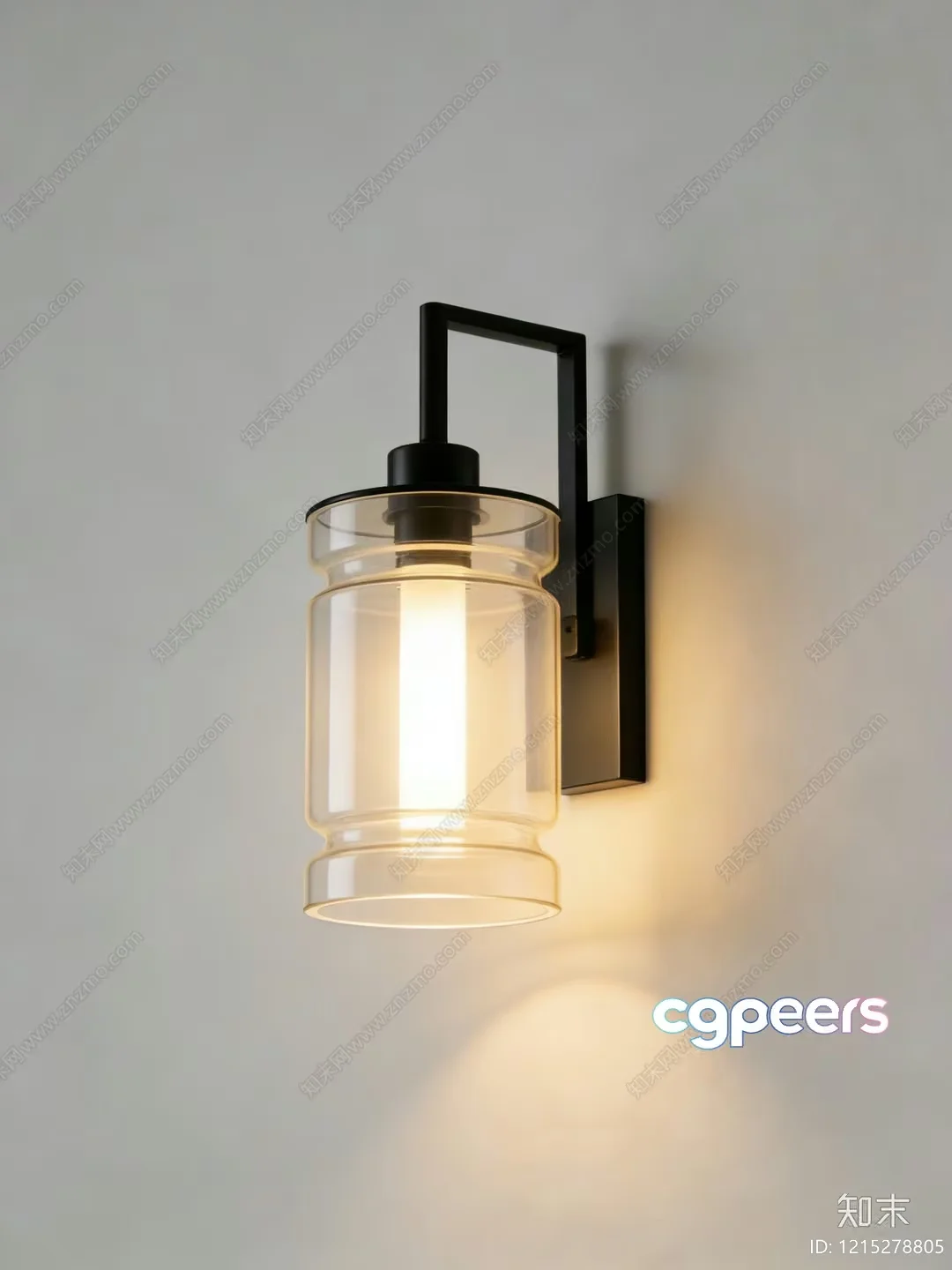 A Light Fixture With A Glass Shade 3D Model – 17876 – VRAY Render