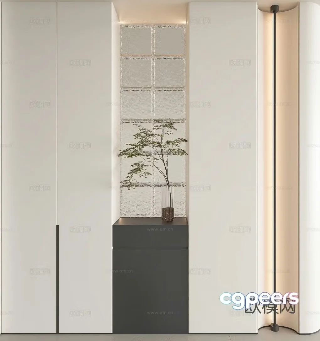 Modern shoe cabinet 3d model