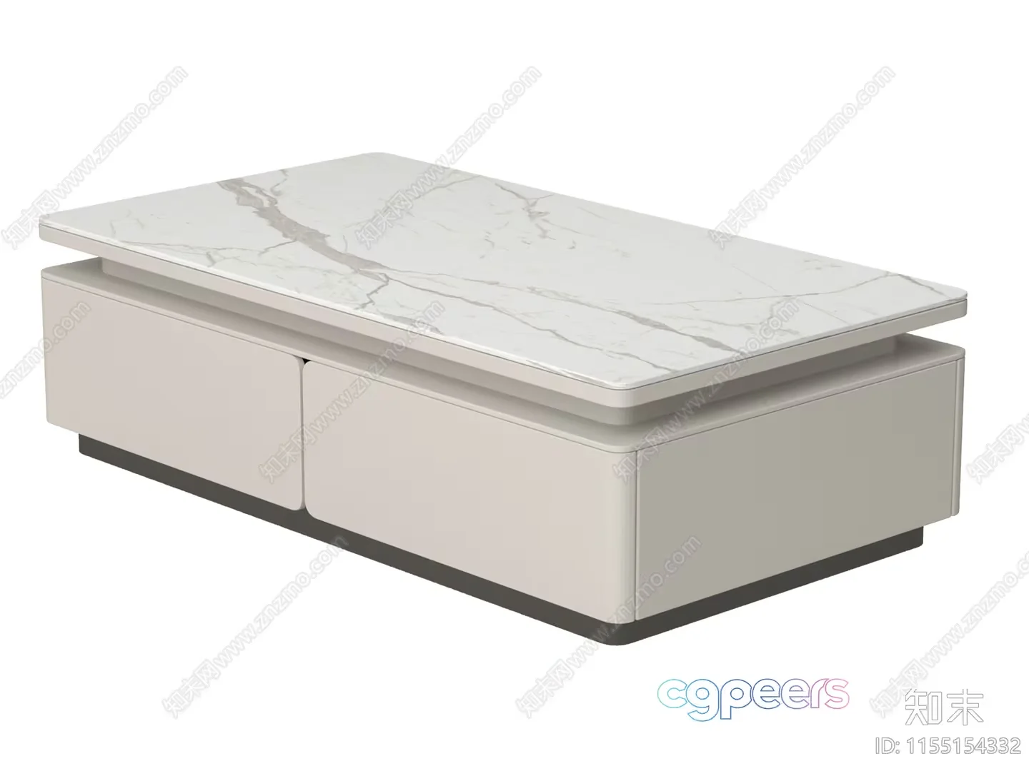 Modern Marble Coffee Table 3D Model – 12735 – VRAY Render