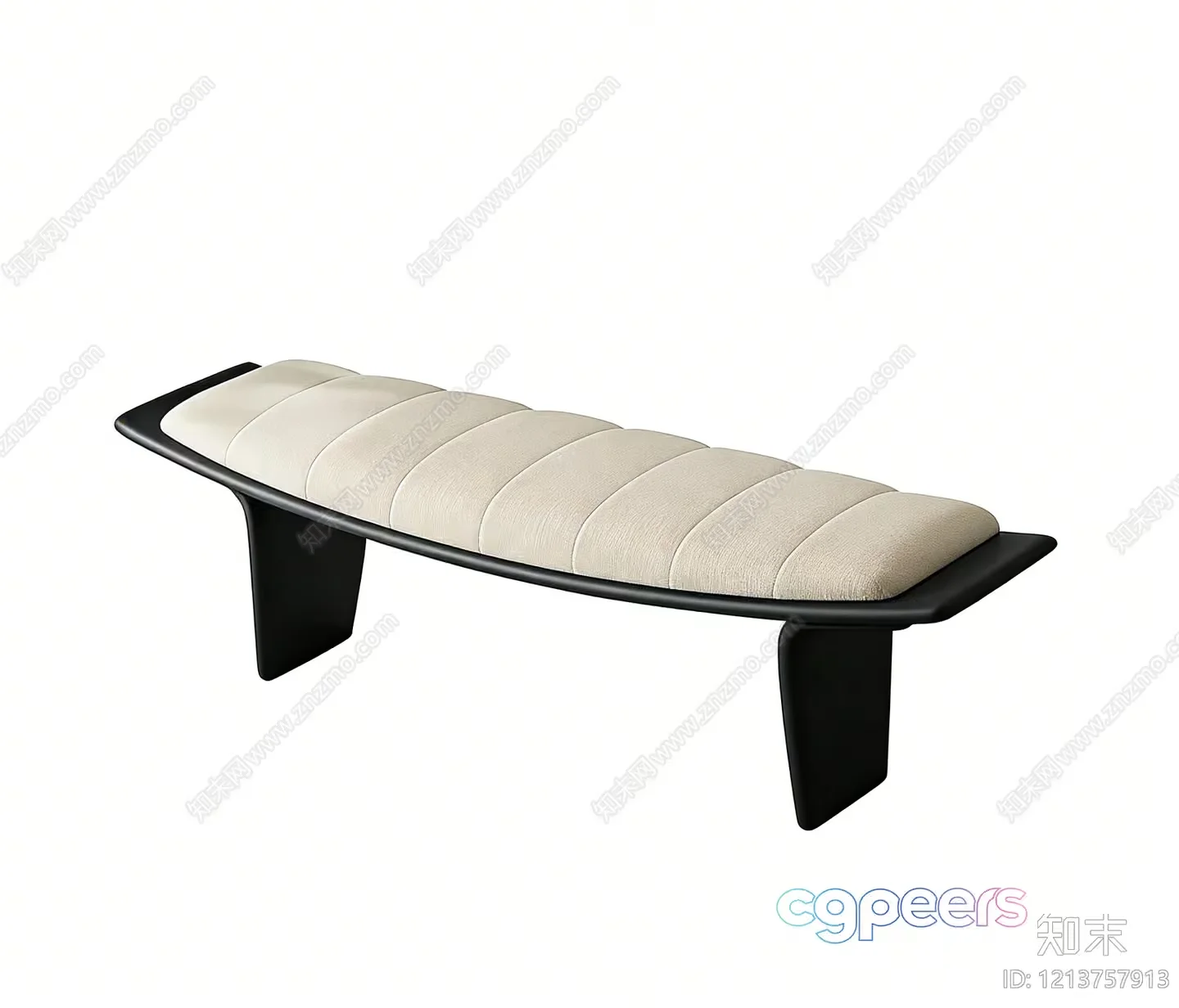 Simple Bench 3D Model – 17874 – VRAY Render