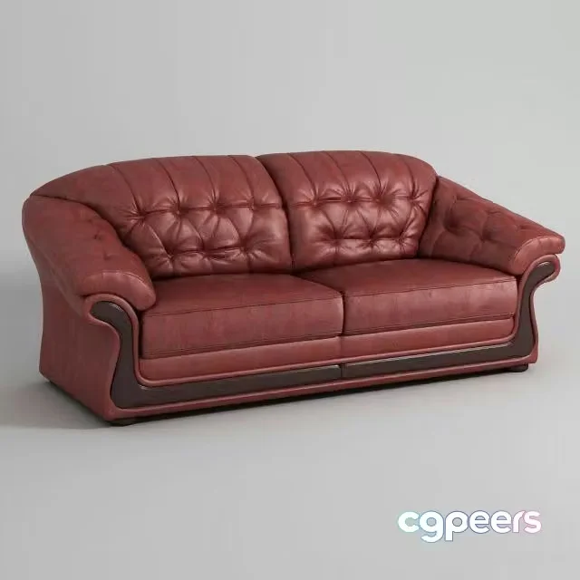 3ds Max Free – Boston gognac sofa