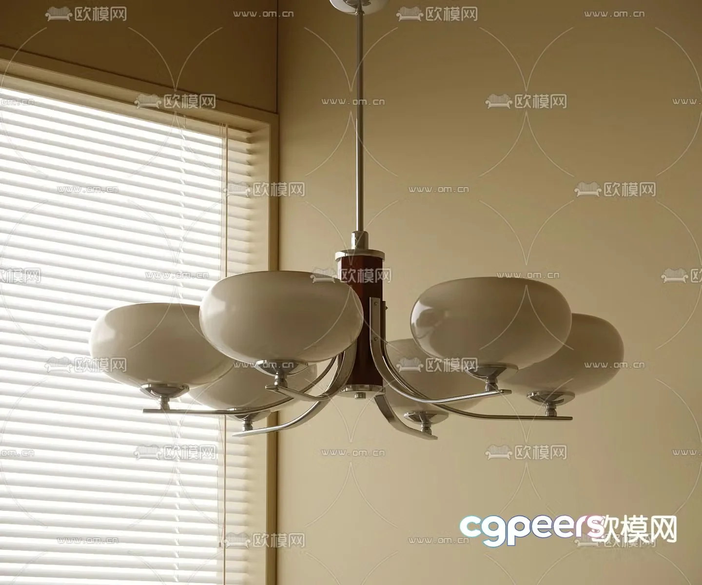Medieval style chandelier hall chandelier 3d model