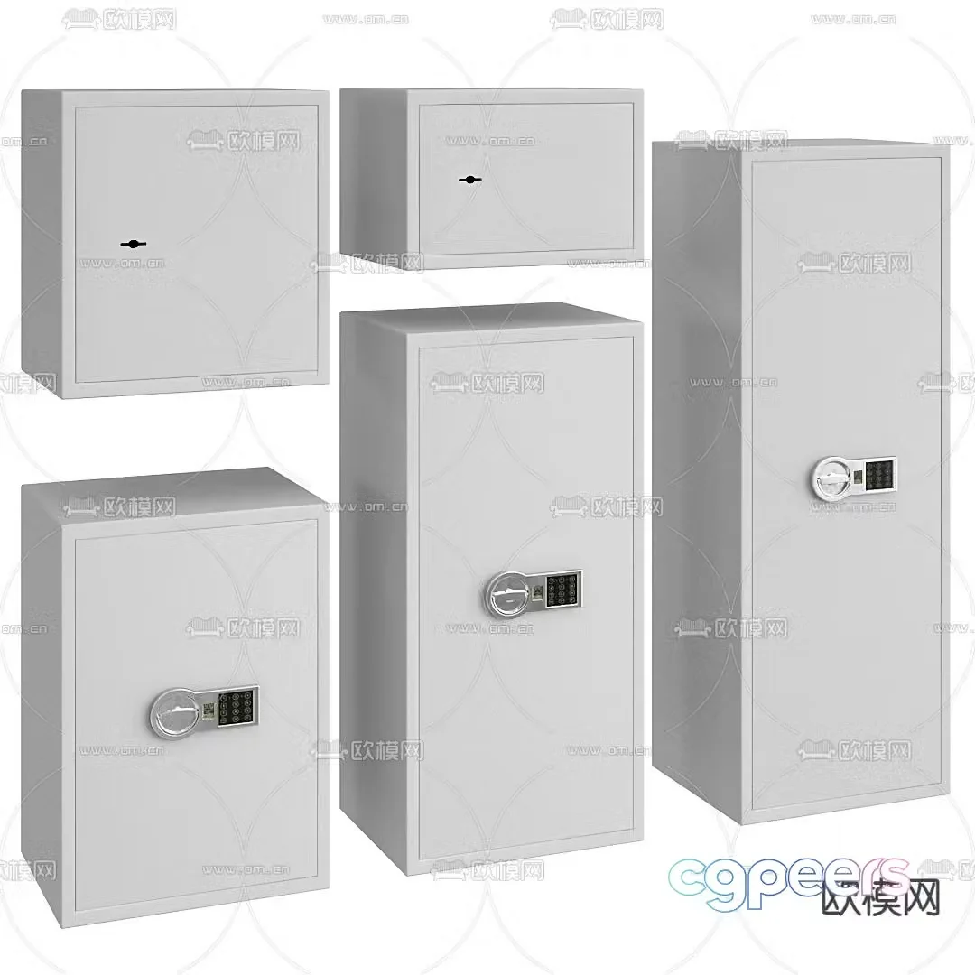 safe file cabinet 3d model
