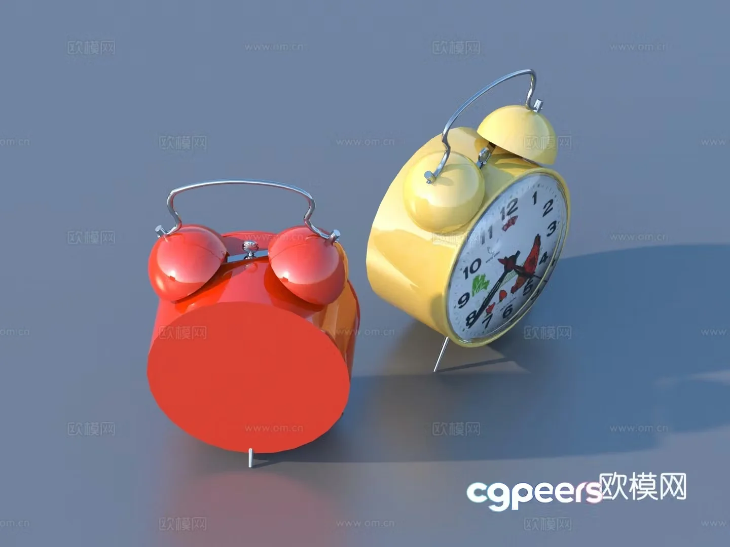 Alarm clock bedside clock clock 3d model