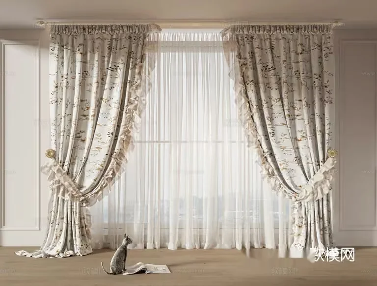 A Curtain 3D Model – 8062 – VRAY Render