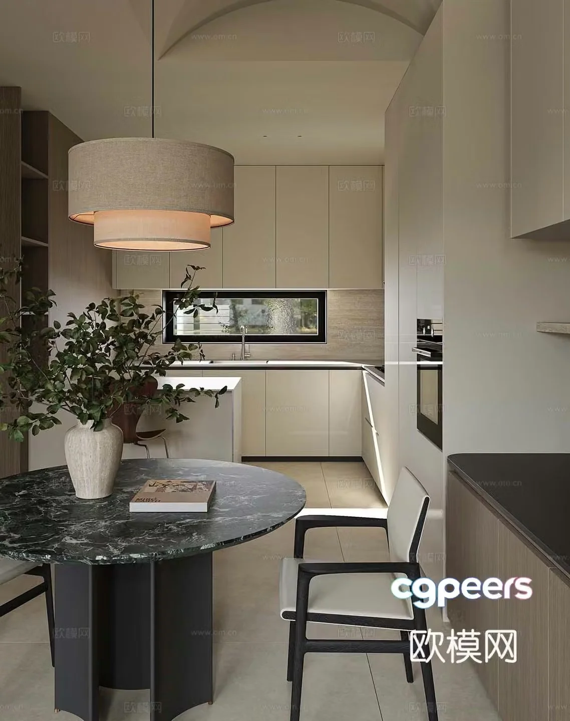 Modern restaurant kitchen 3d model