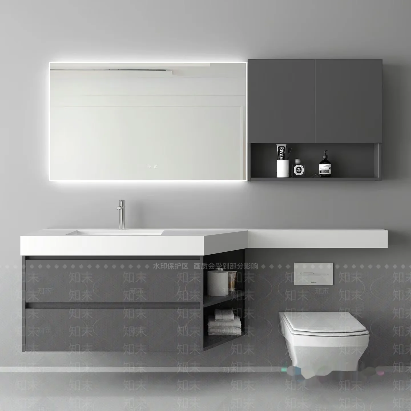 Modern Bathroom Vanity 3D Model – 2908 – VRAY Render