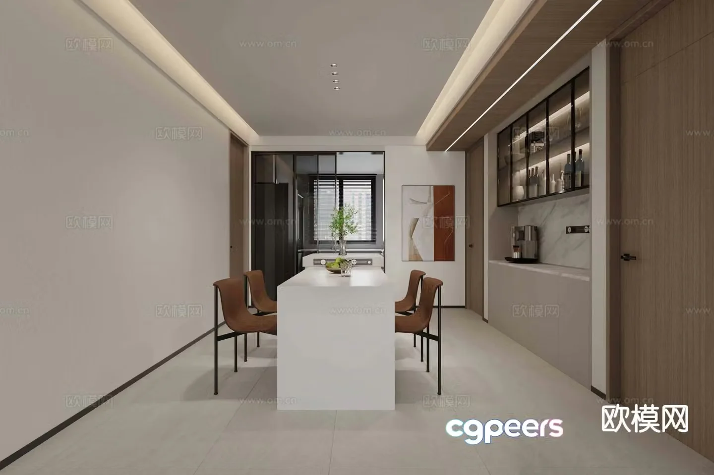 Modern restaurant 3d model