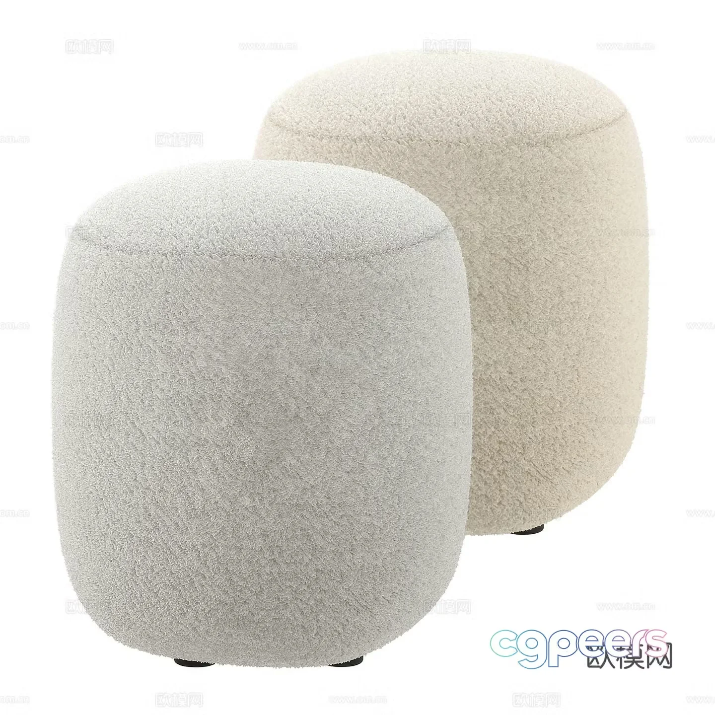 modern sofa stool stool 3d model