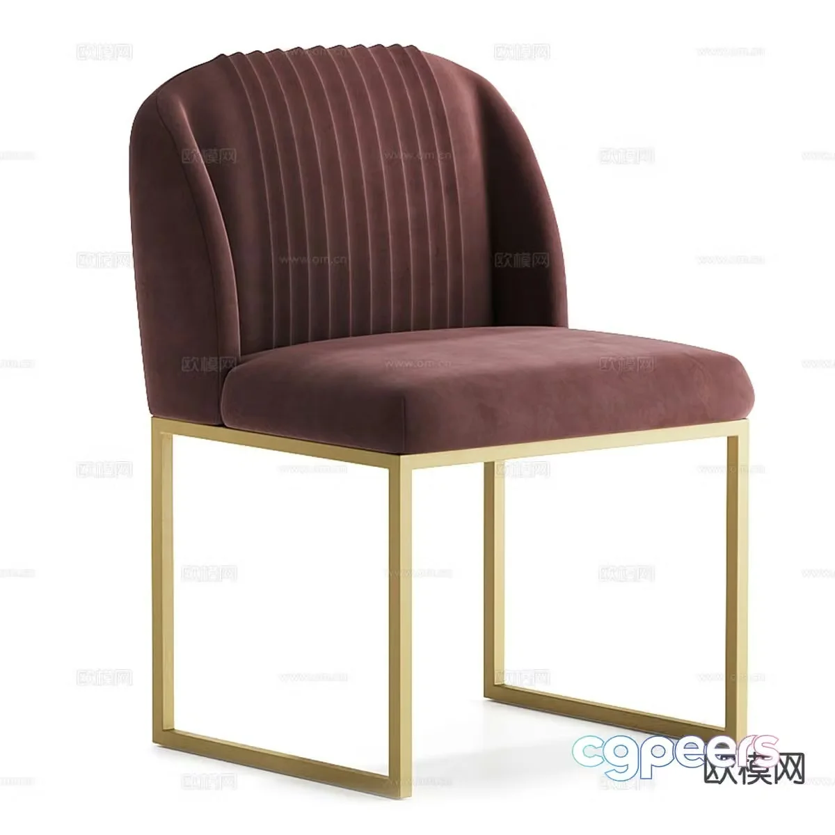 Light luxury chair dining chair 3d model