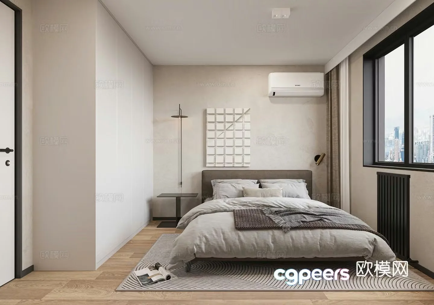 Modern bedroom second bedroom 3d model