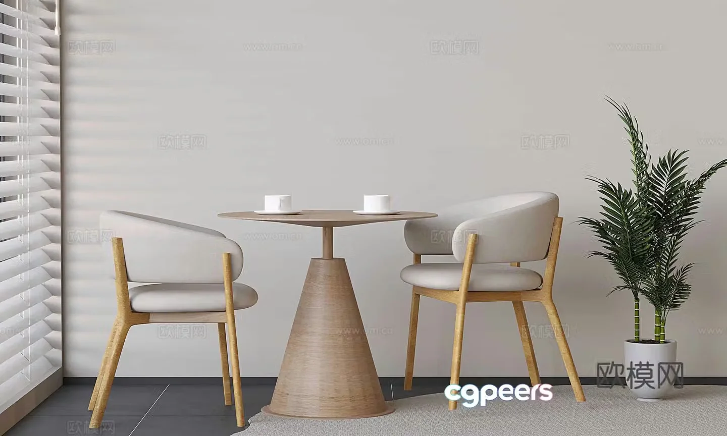 Leisure tables and chairs Negotiation tables and chairs 3d model
