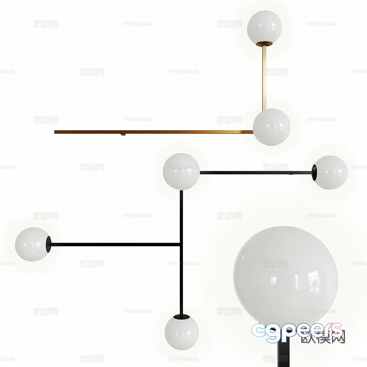 Creative wall lamp artistic wall lamp 3d model