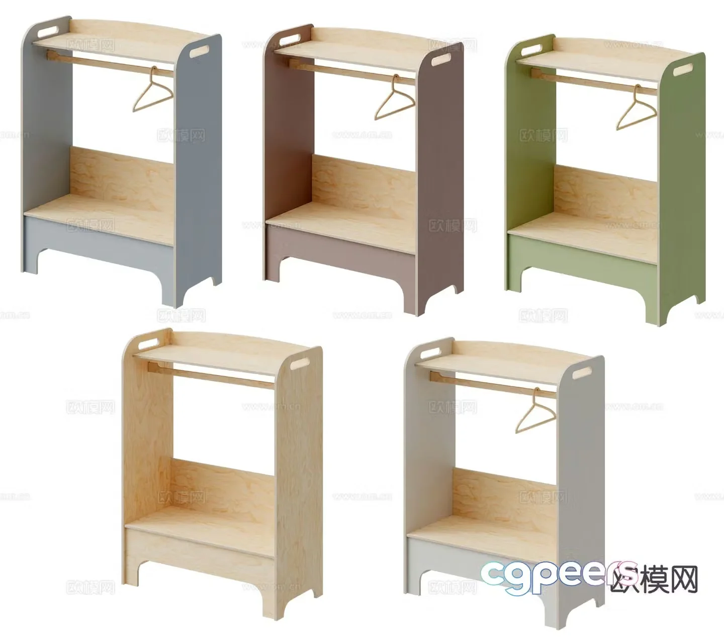 Children’s room storage rack clothes rack 3d model
