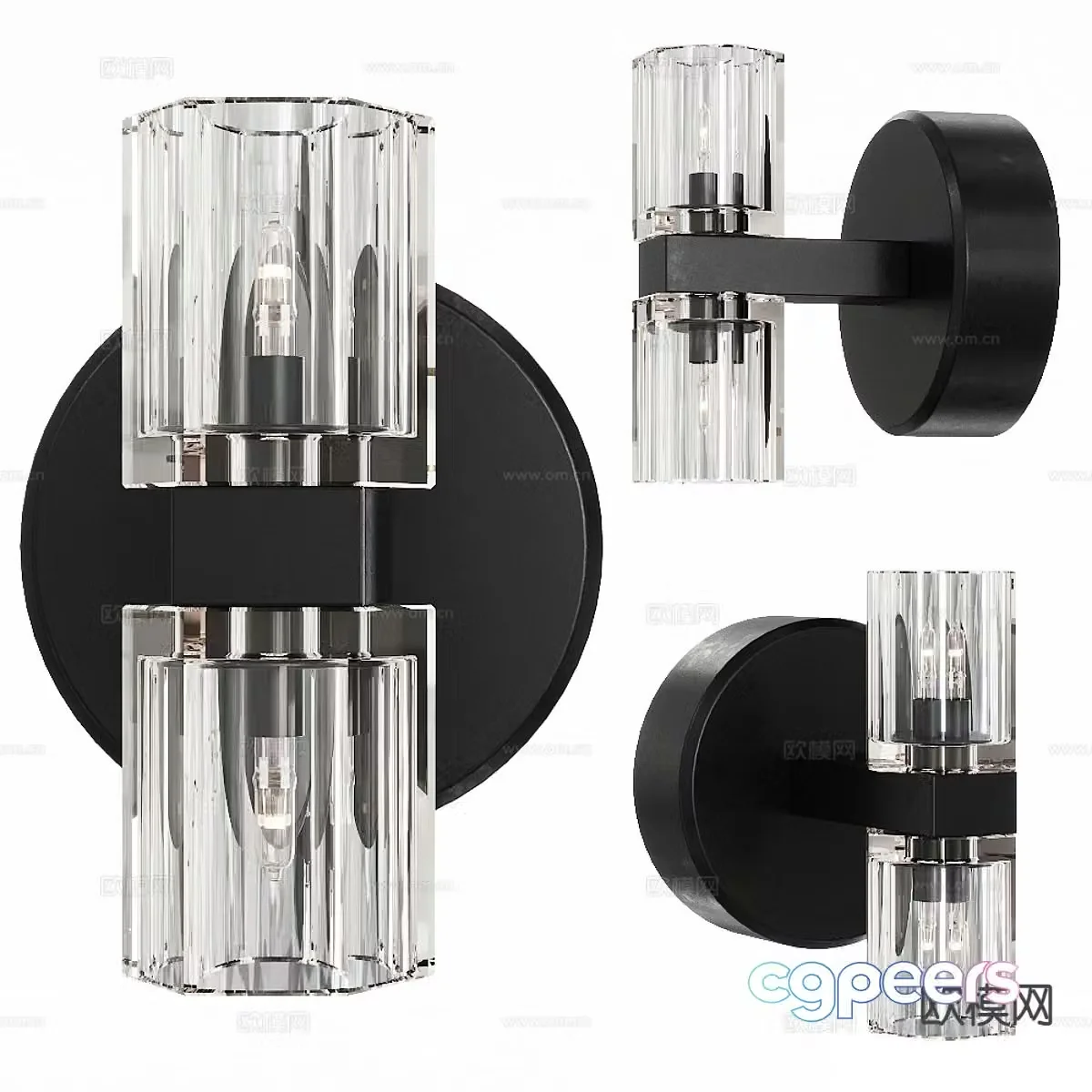 Glass wall light 3d model