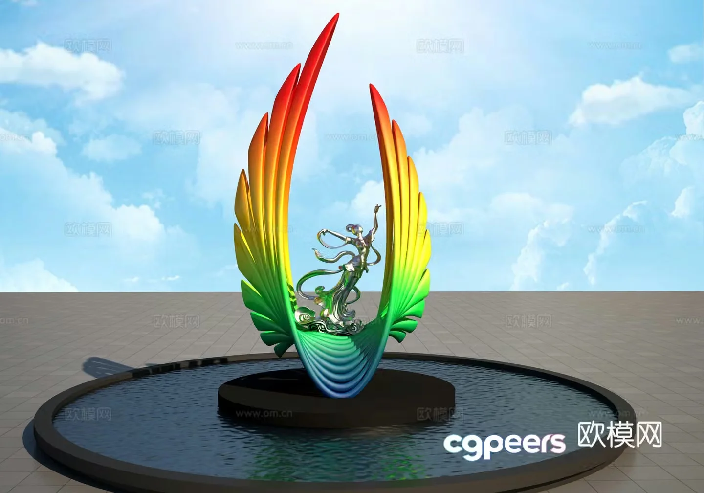 Goddess fairy sculpture 3d model