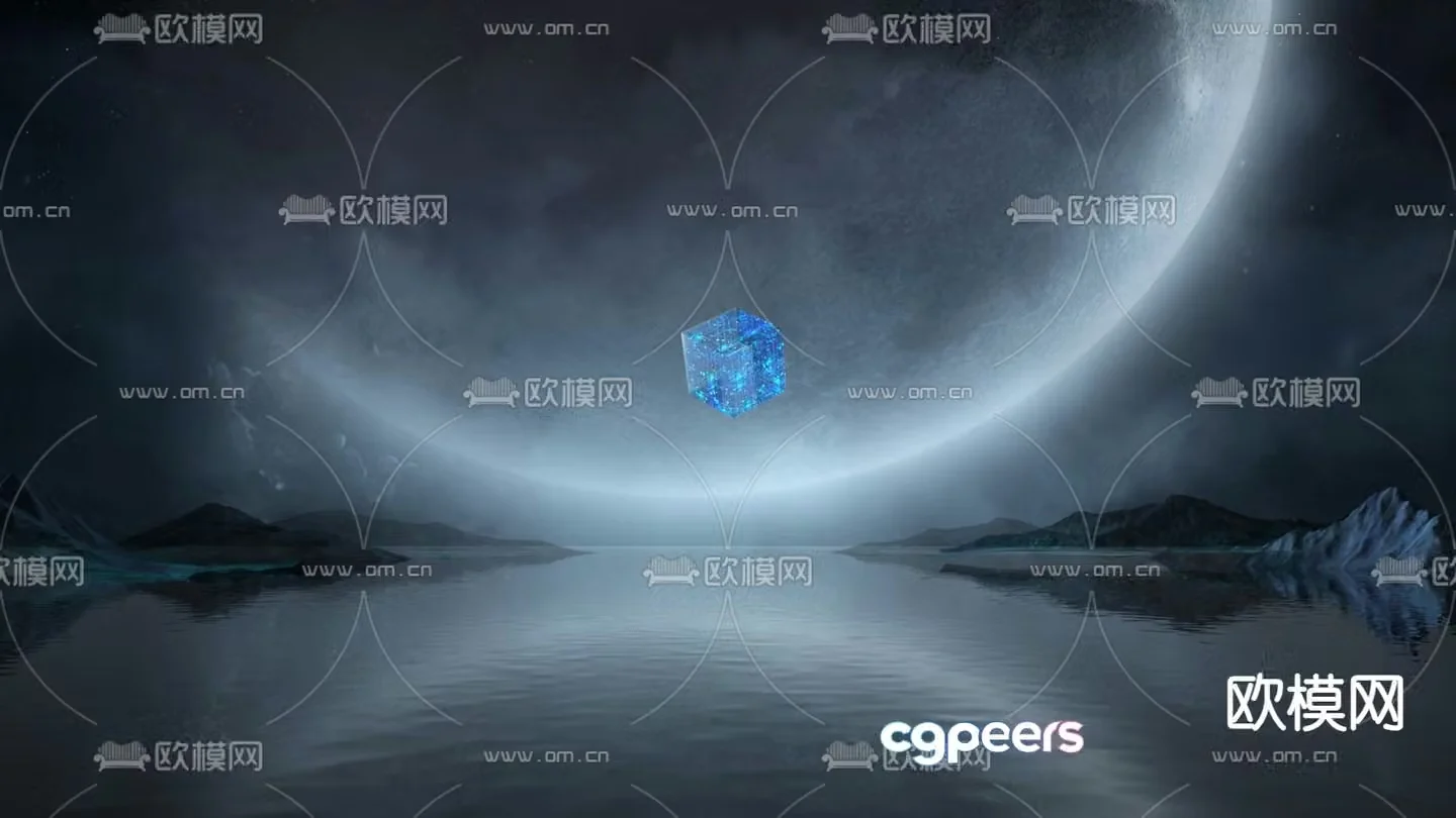3d model of water surface lake