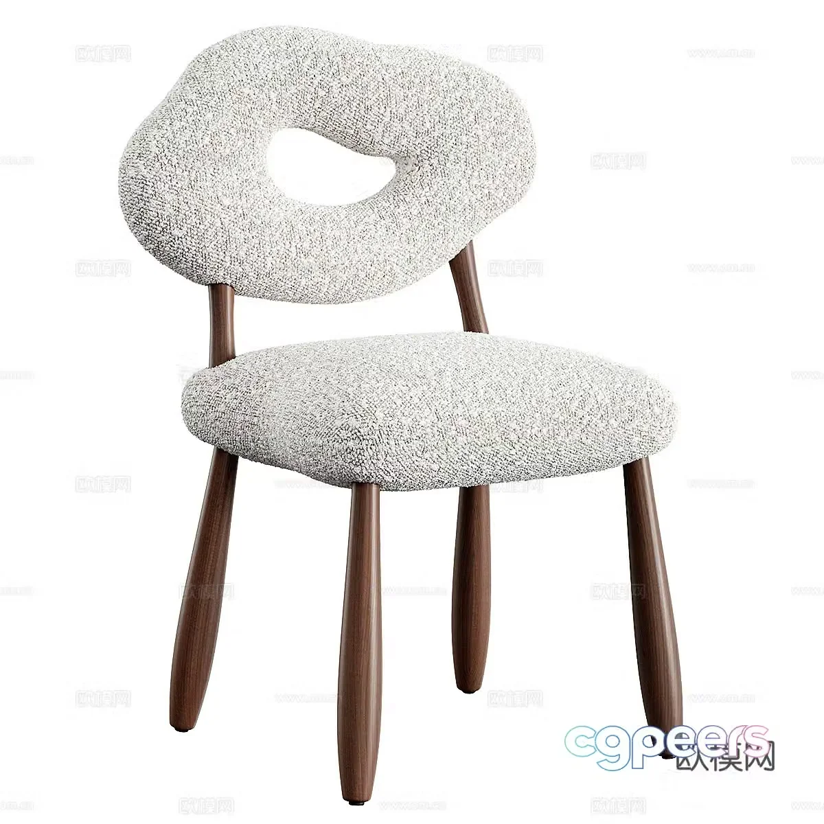 New Chinese style medieval chair 3D model