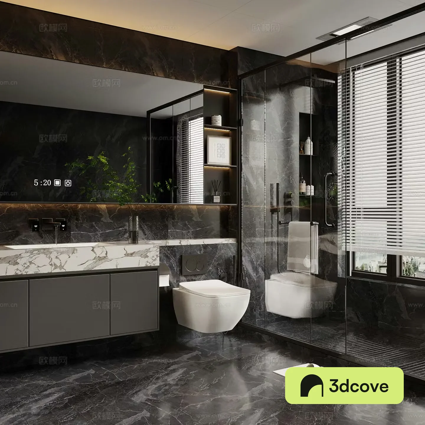 36 modern Italian bathroom toilet bathroom cabinet