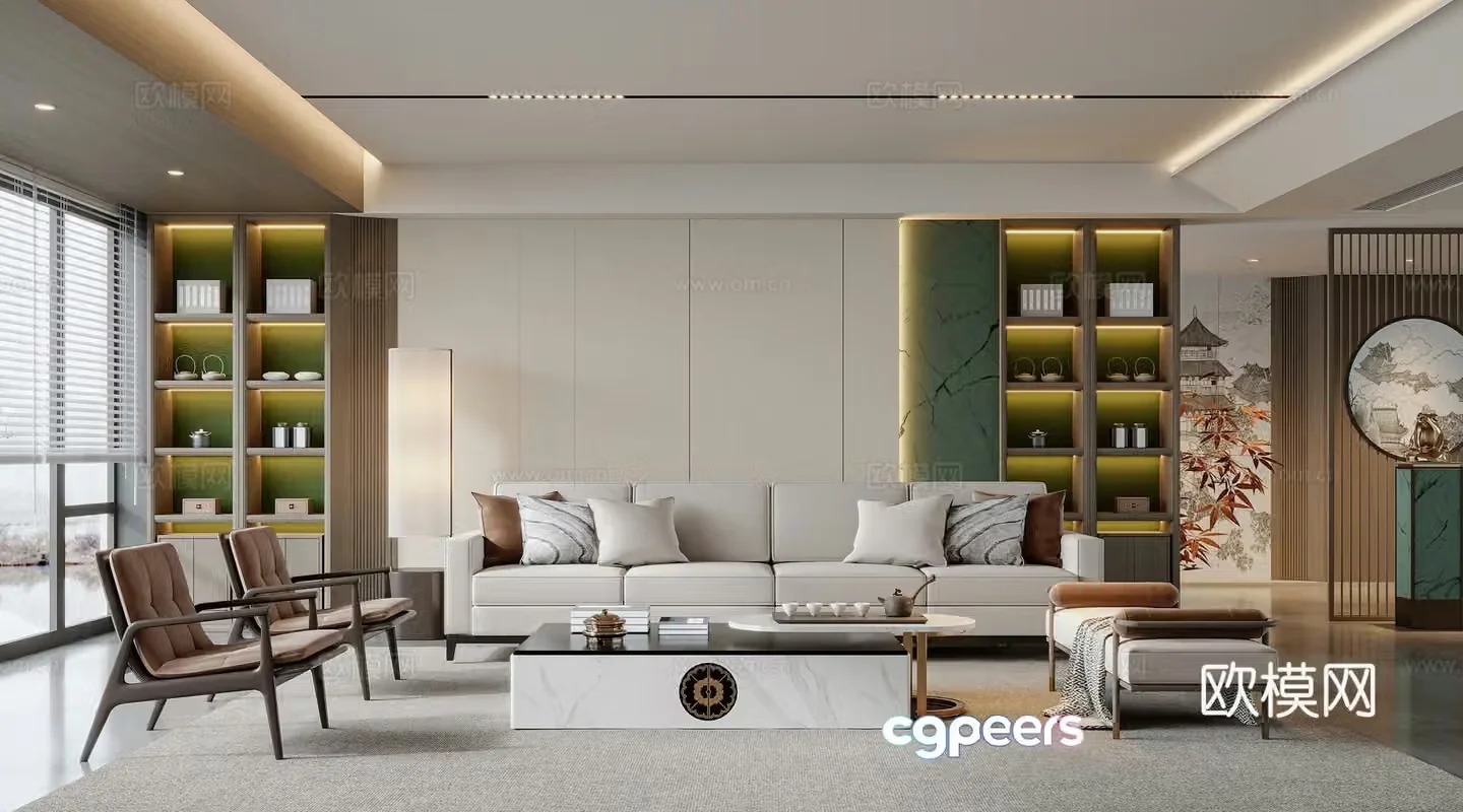 New Chinese living room 3D model