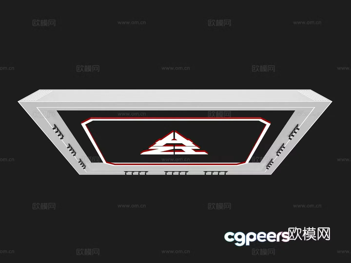 Booth ceiling Booth top structure turs rack ceiling Door head structure Exhibition booth 3D model