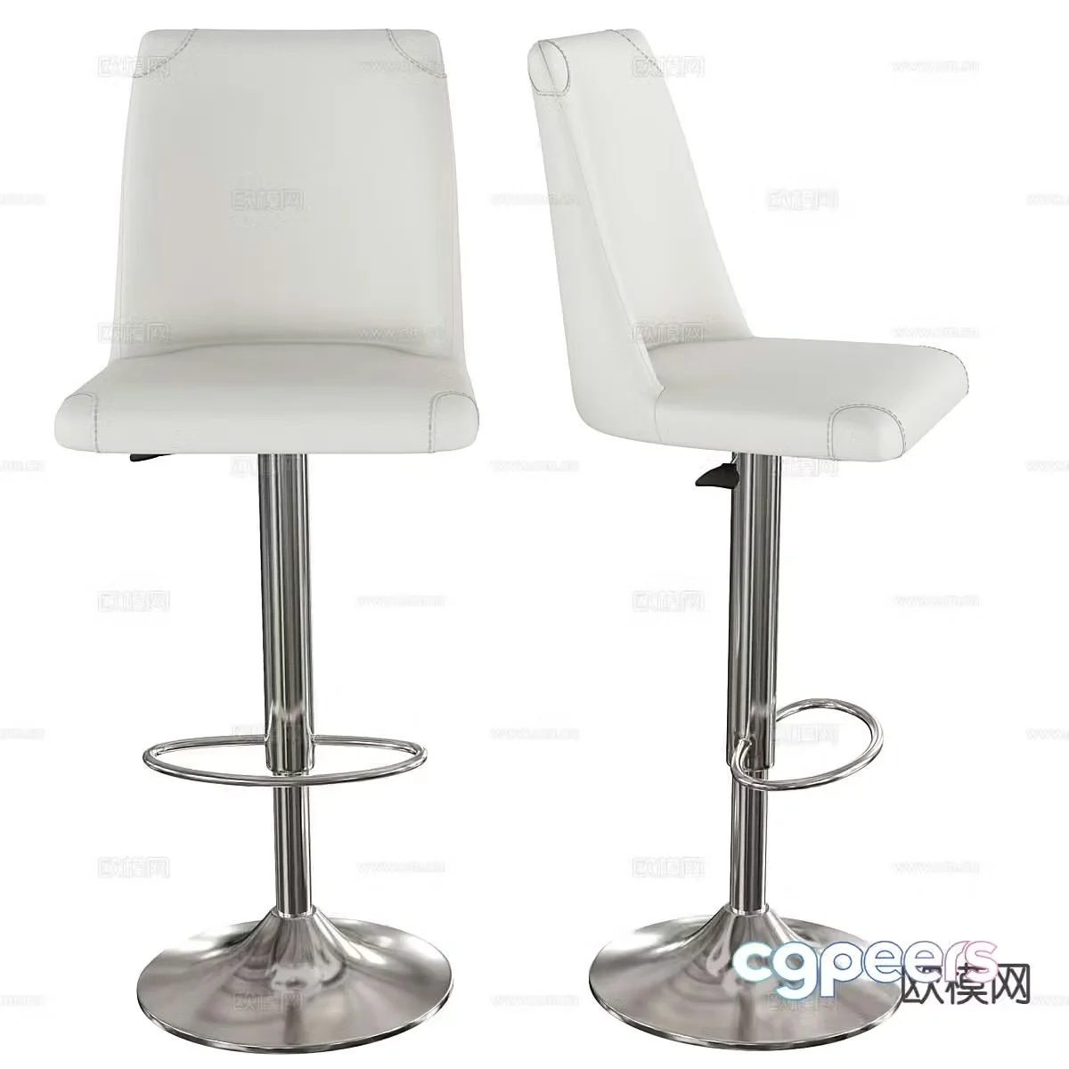 Italian bar stool bar stool 3d model