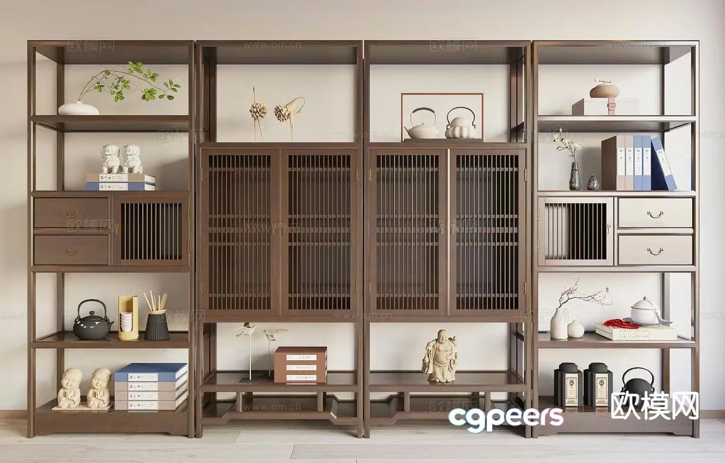 New Chinese style Bogu rack 3D model