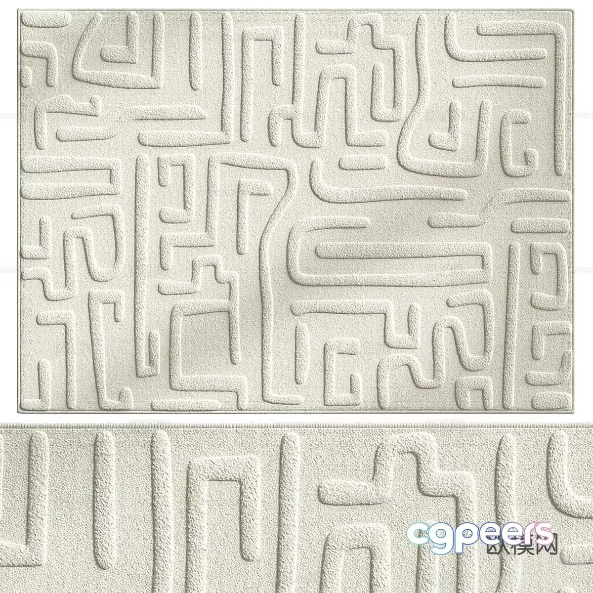 New Chinese wool carpet 3D model