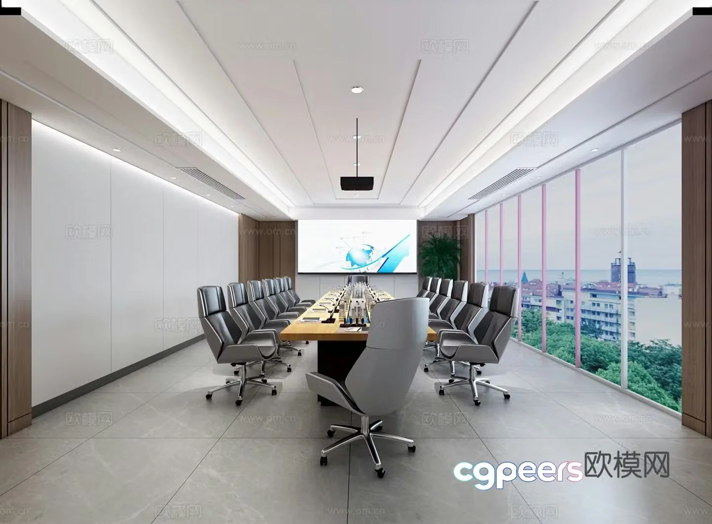 Modern conference room 3d model