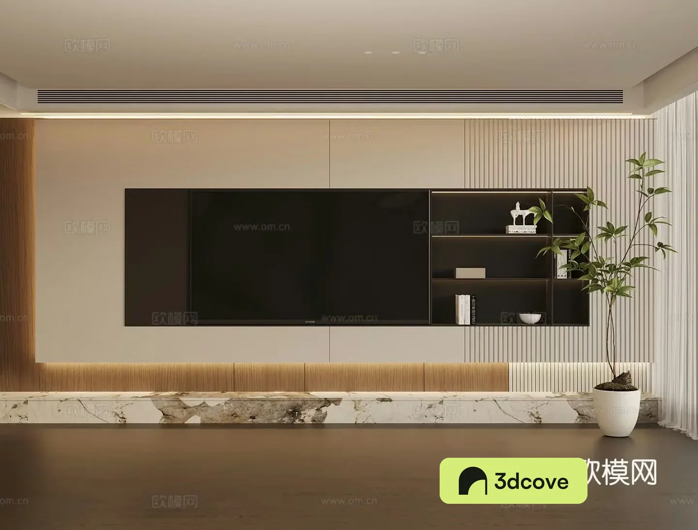 TV background wall Italian modern background wall