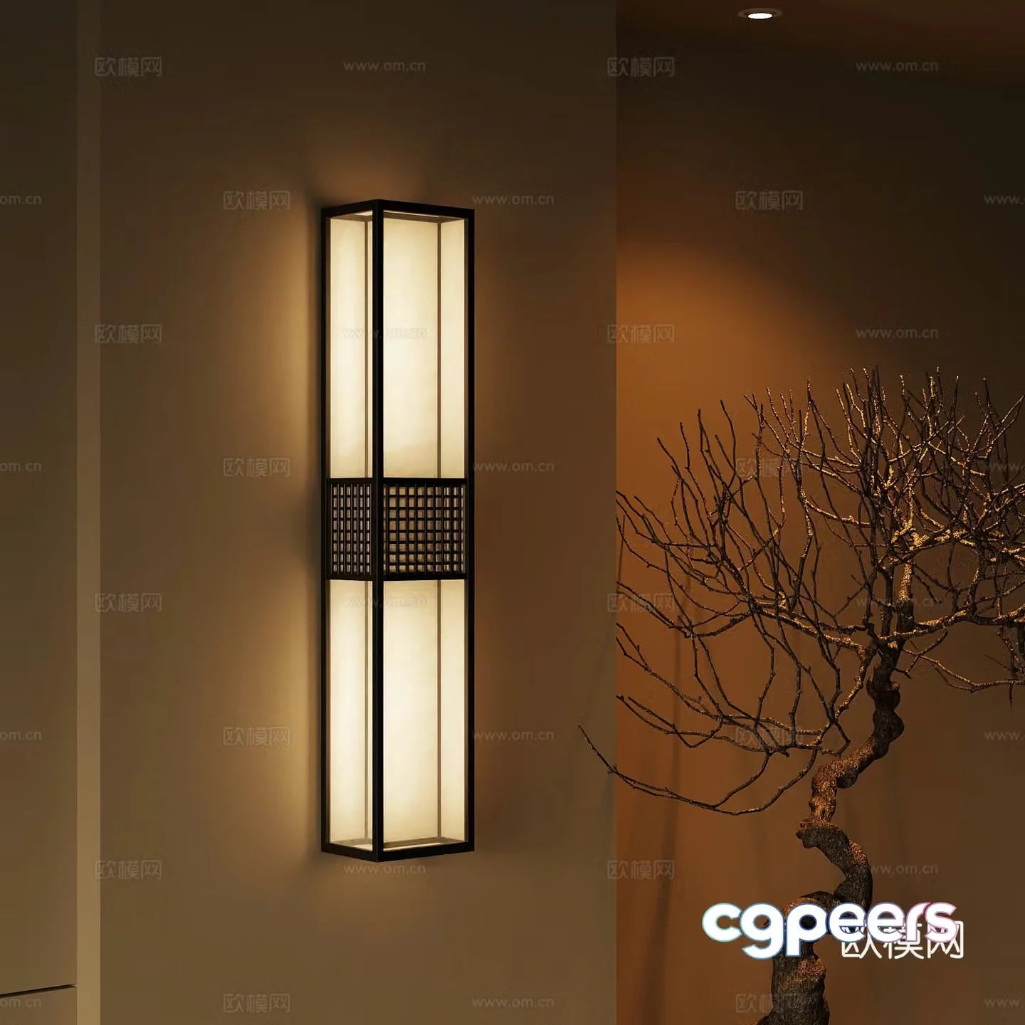 New Chinese wall light 3D model