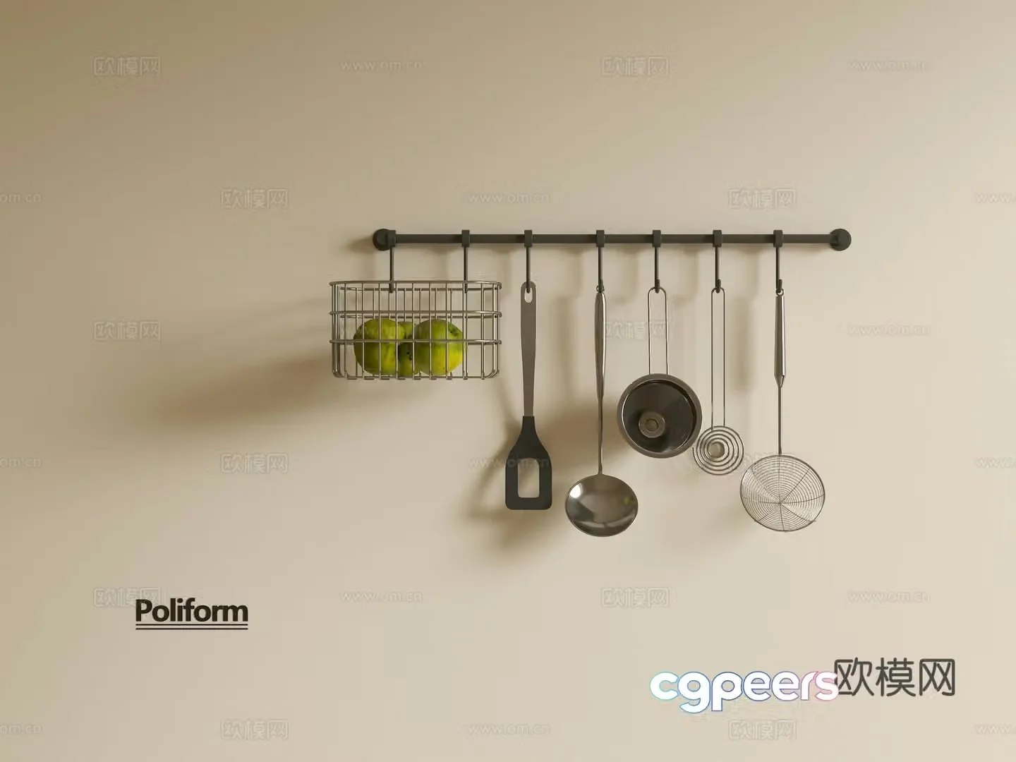 Modern kitchen supplies kitchenware ornaments 3d model