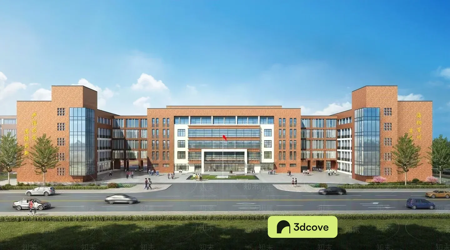 A Large Brick Building