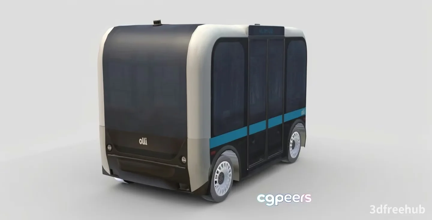 The Main Subject Is A 3D Model Of An Olli Vehicle 3D Model – 17789 – VRAY Render