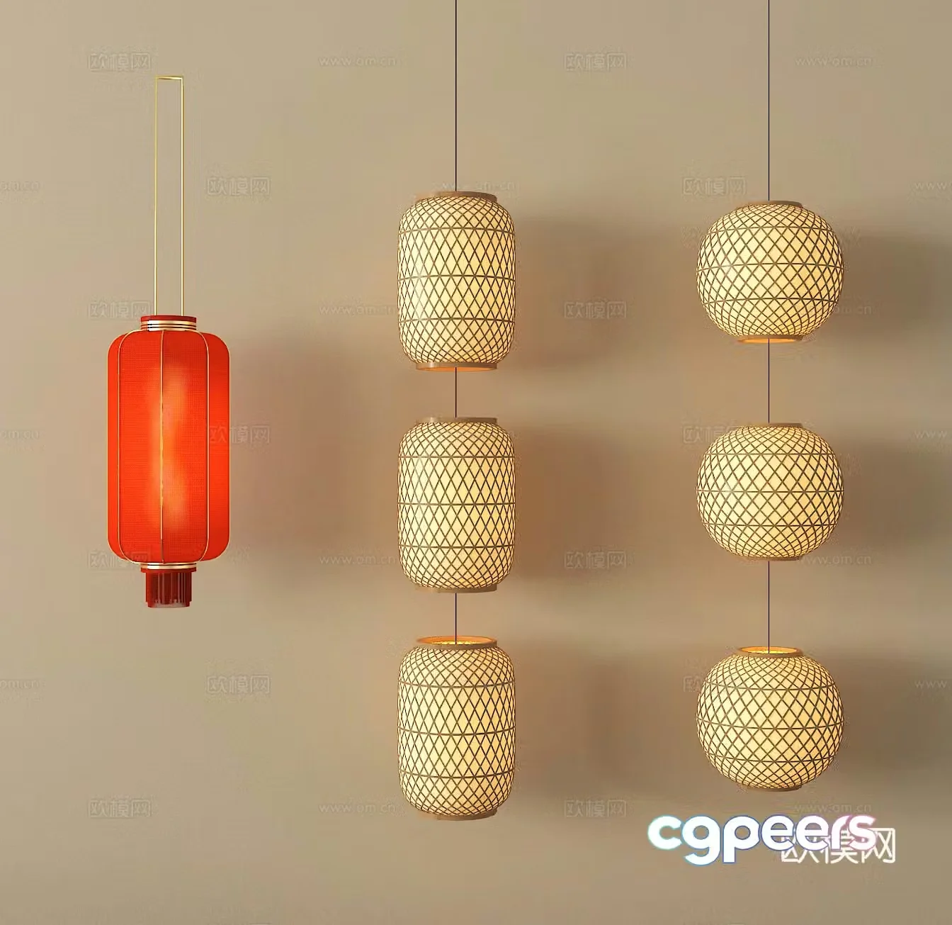 Chandelier Lantern Decorative Light Ambient Light 3D Model