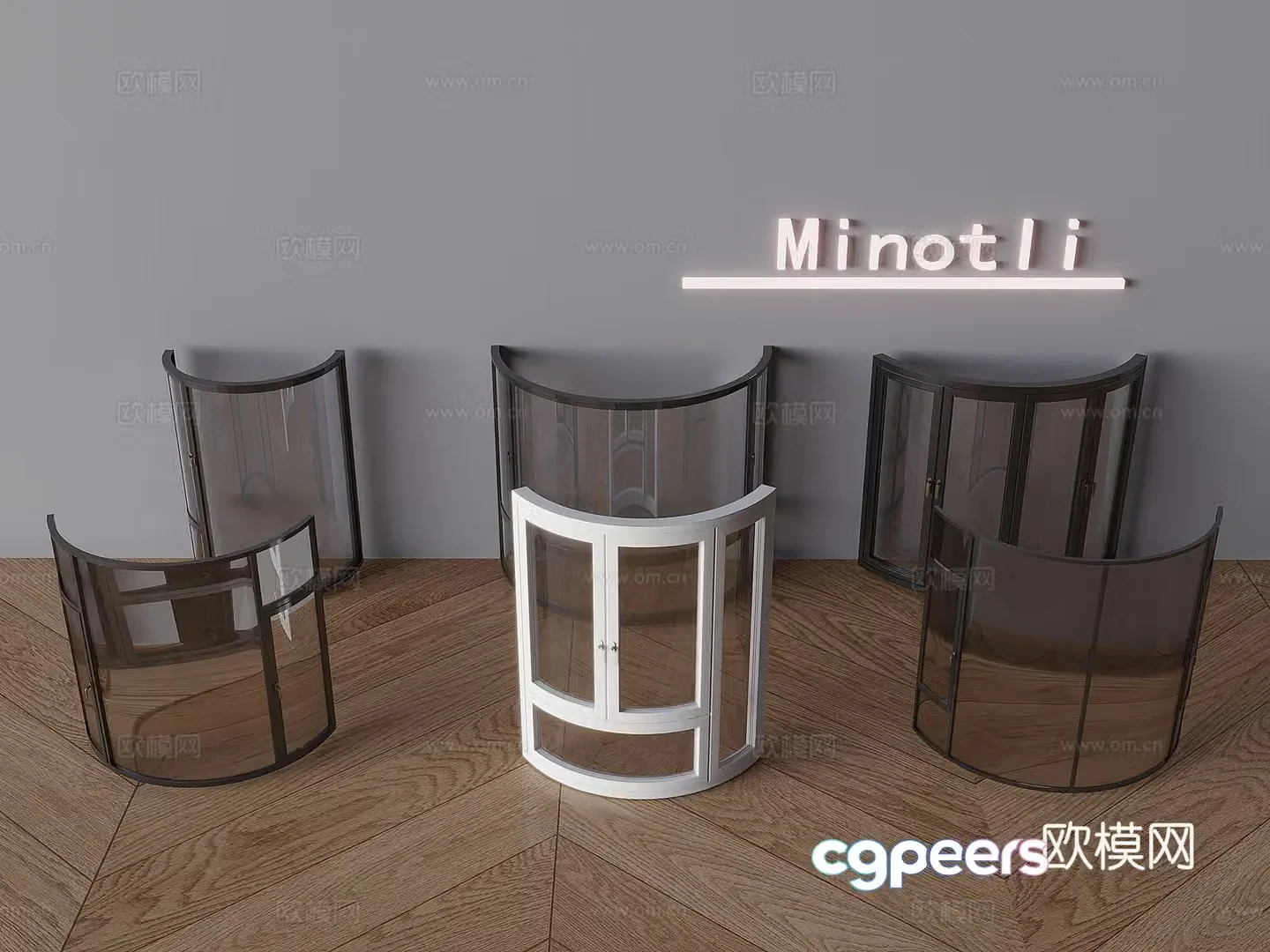 Window Curved Window Balcony Window 3D Model