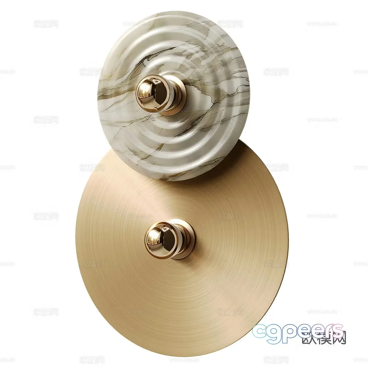 Modern light luxury minimalist Abby wall light 3d model