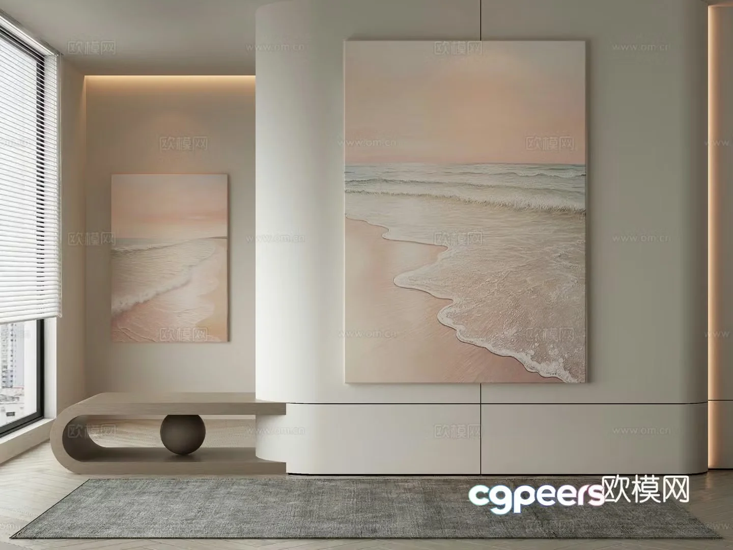 Modern decorative painting 3d model