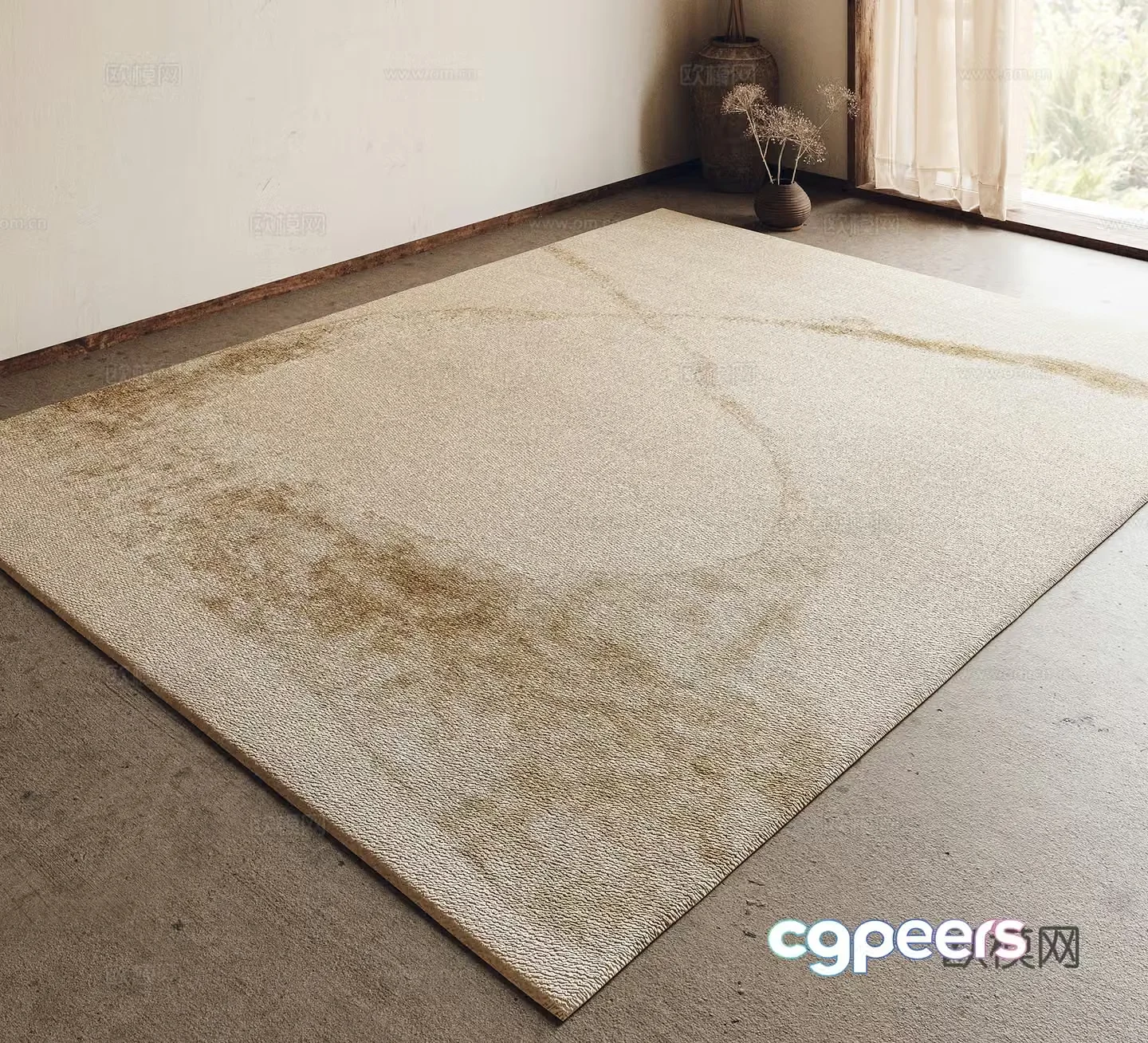 Modern carpet Fabric carpet Bedroom carpet Living room carpet 3d model