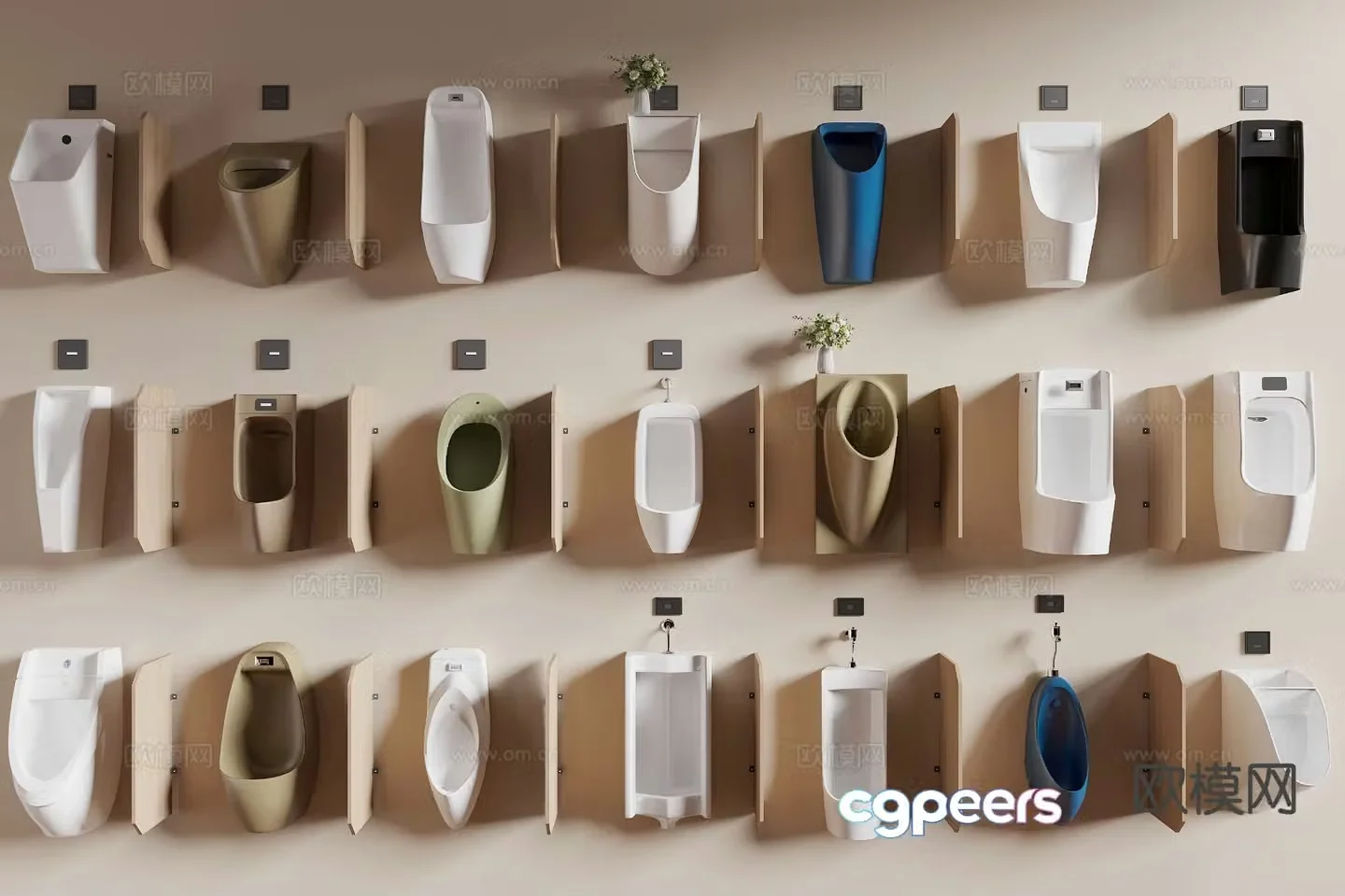 Modern urination 3d model