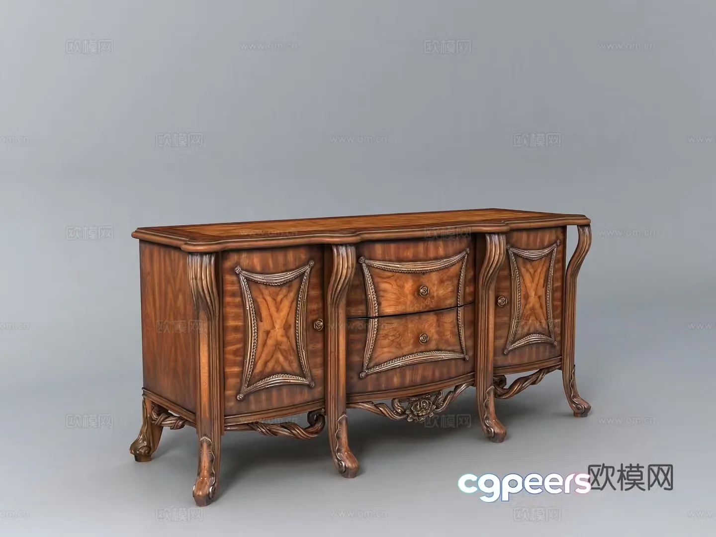 Classic European TV cabinet 3D model