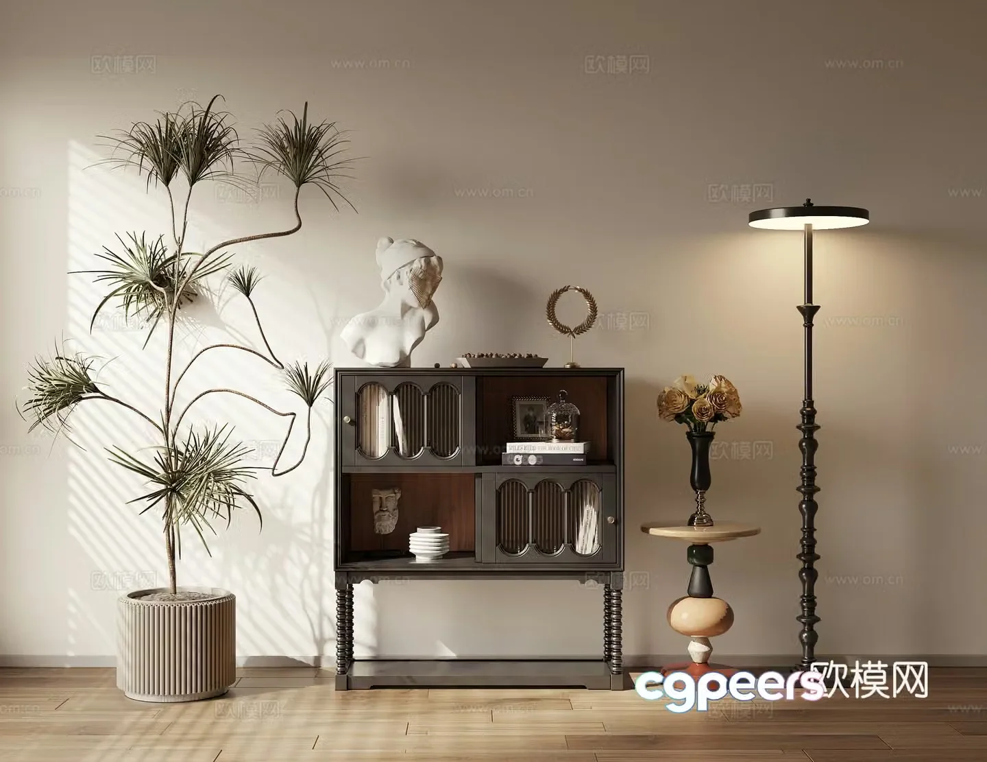 Low cabinet chest of cabinet 3d model