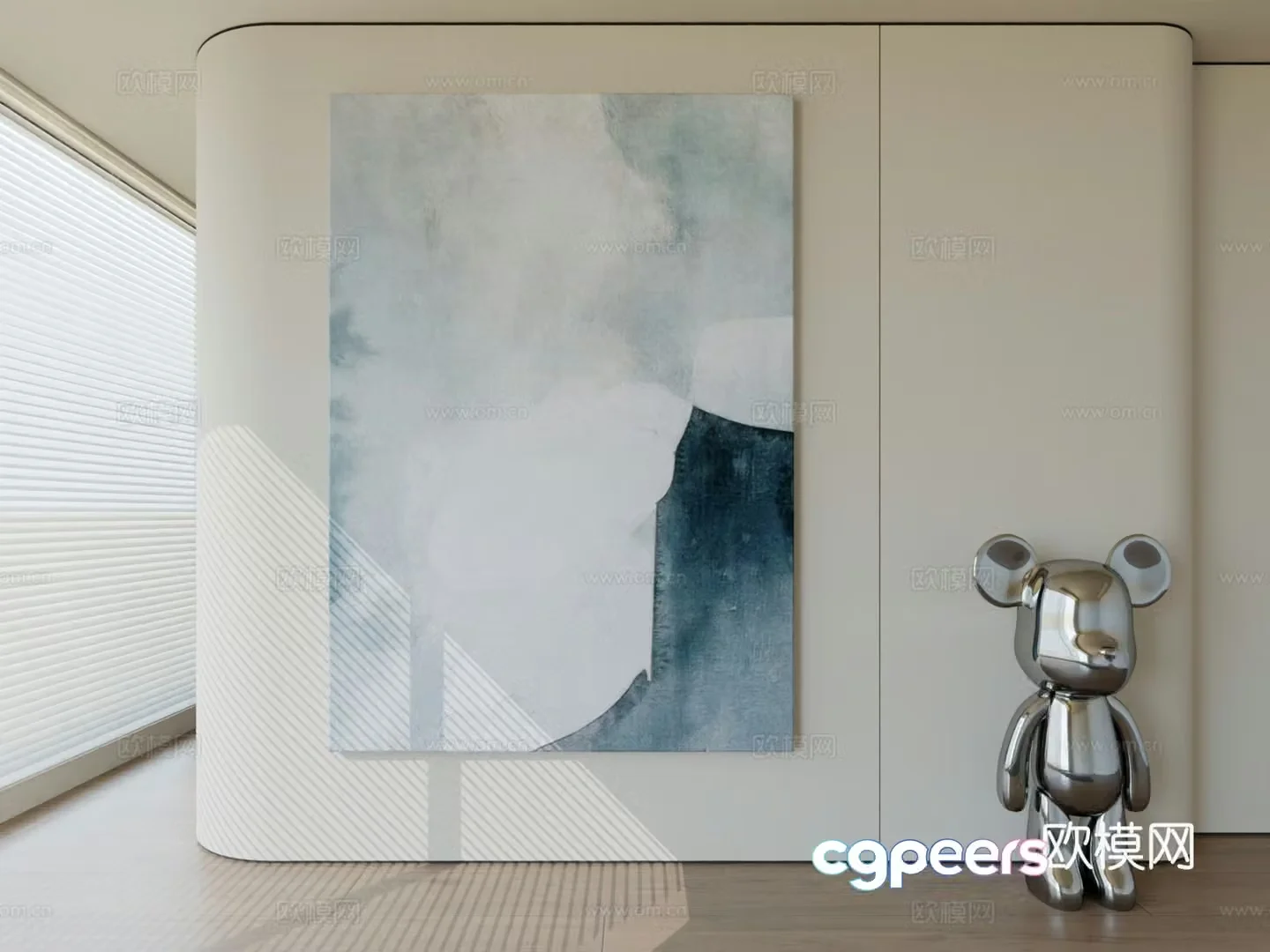 Modern minimalist hanging painting abstract art hanging painting 3d model