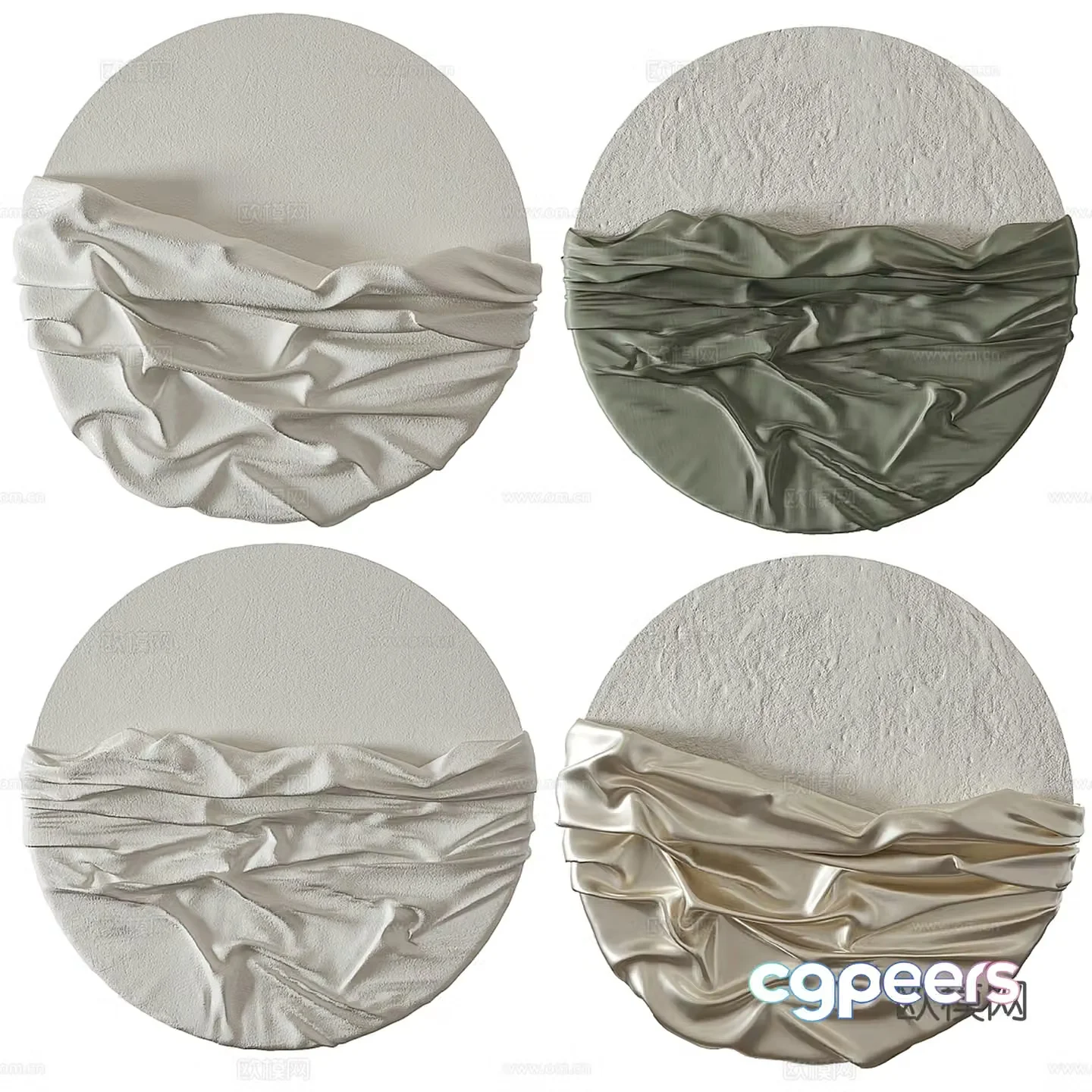 Modern round wall decoration pendant 3d model