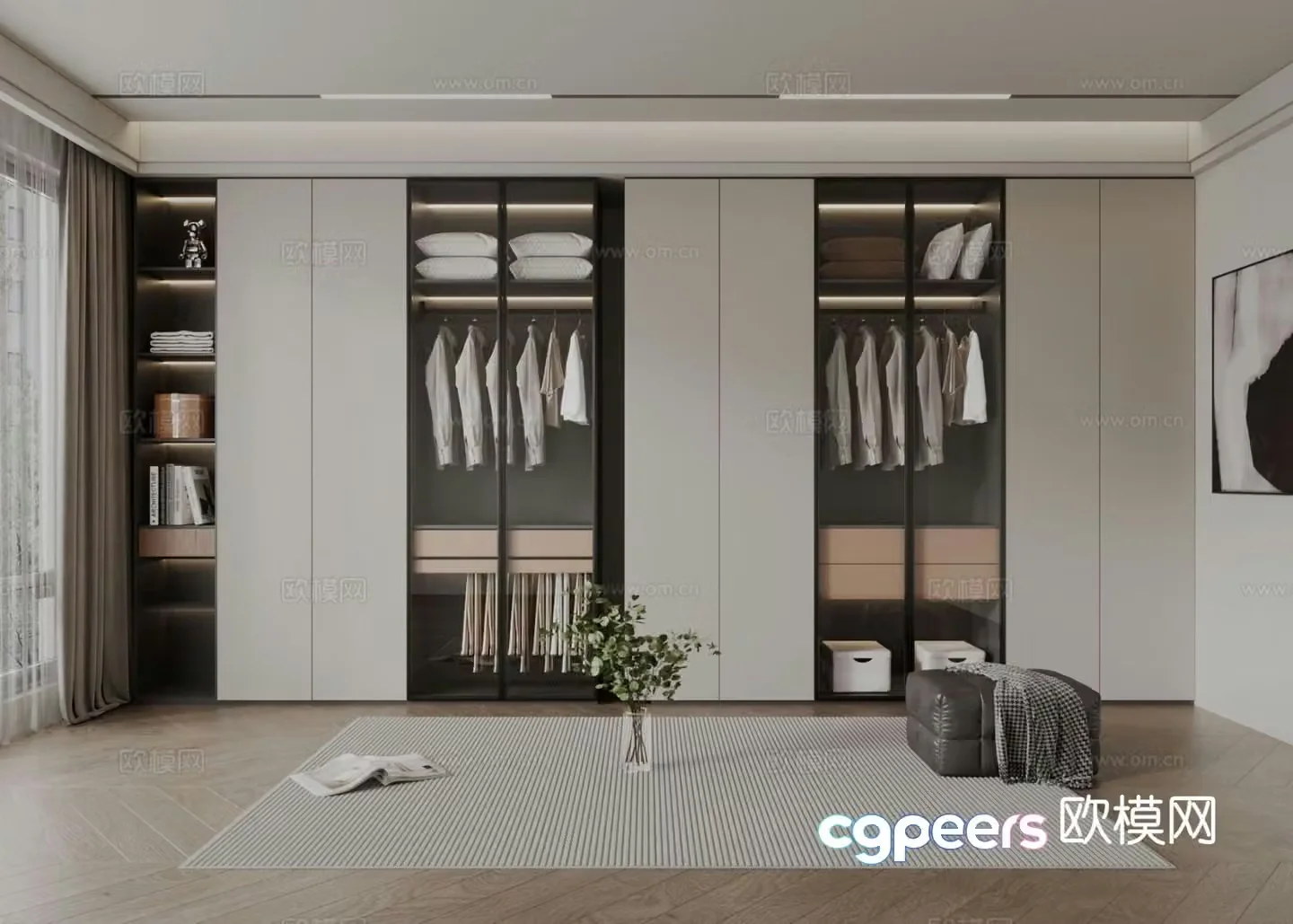 Modern Italian wardrobe 3d model