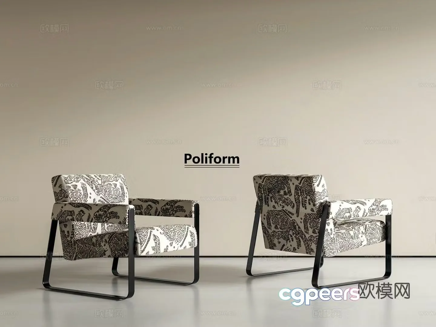 Middle Ages wali leisure chair Fabric leisure chair Armchair Backrest Chair Single sofa 3D model
