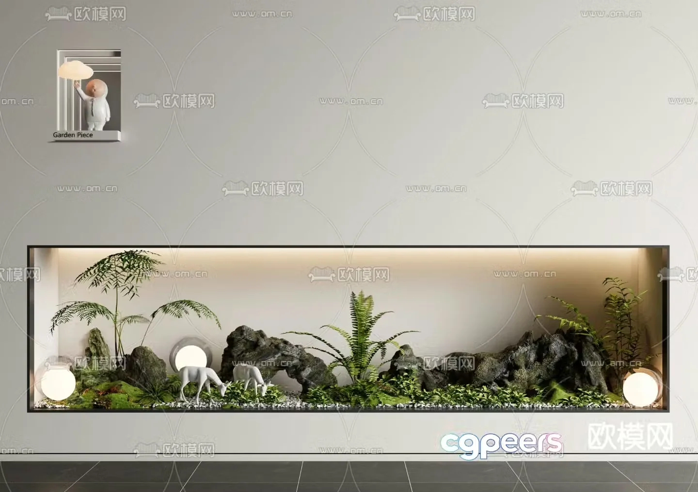 Landscape sketch plant landscaping landscape stone 3D model